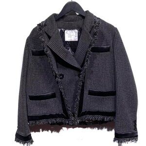 Sacai Glencheck Puffer Blouson Jacket